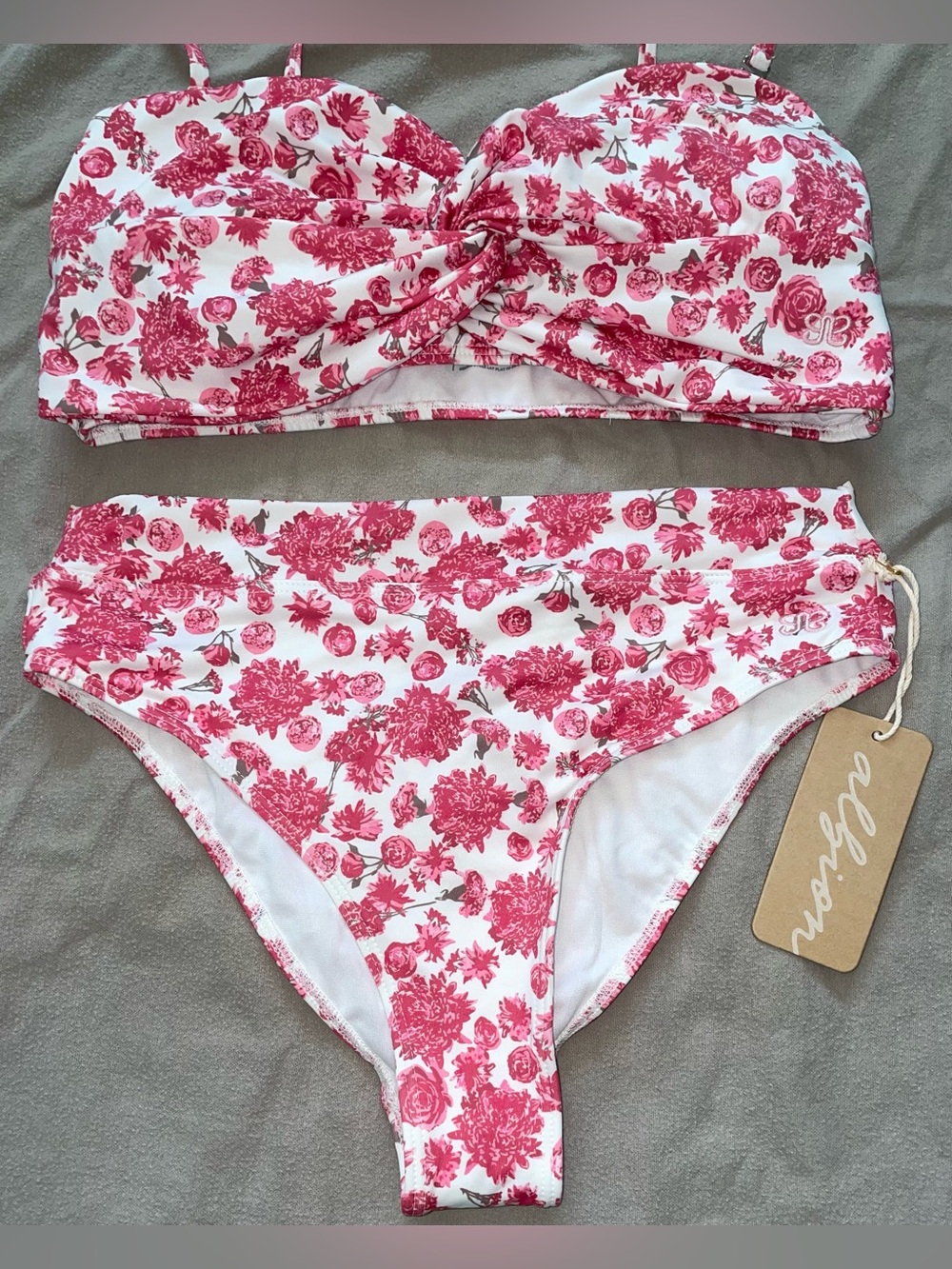 Albion Swim NEW NWT Women’s Athena Floral Bikini Set Almost Cheeky Midi Bottom - Picture 4 of 15